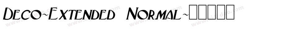 Deco-Extended Normal字体转换